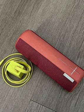 UE Boom Portable Bluetooth Speaker in Red and Coral